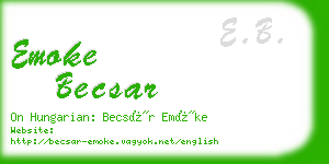 emoke becsar business card